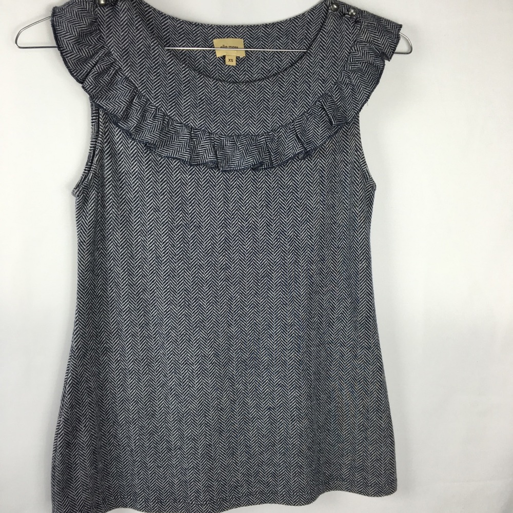 Ella Moss Herring Bone sleeveless blouse  XS
